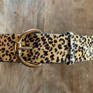Gorgeous Ralph Lauren Leopard Print Leather Belt Size M